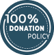 100% donation policy